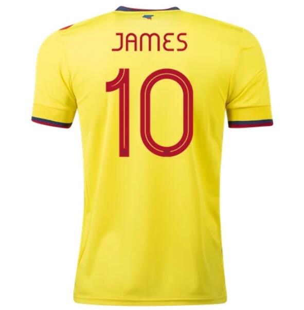 2020 Colombia Home Kit Soccer Jersey JAMES RODRÍGUEZ #10